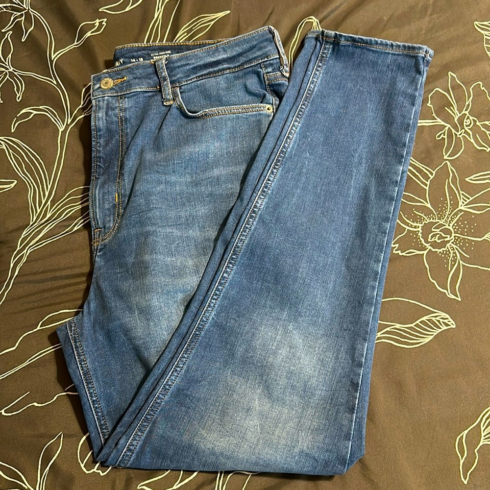 Womens Old Navy Rockstar Super Skinny Extra High Rise Jeans Size 14-18